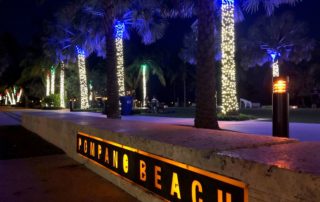 Holiday lights in Pompano Beach