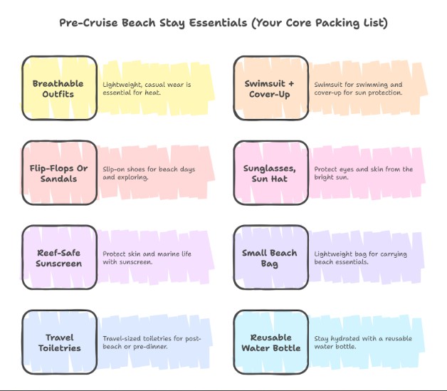 Pre-Cruise Beach Stay Essentials (Your Core Packing List)